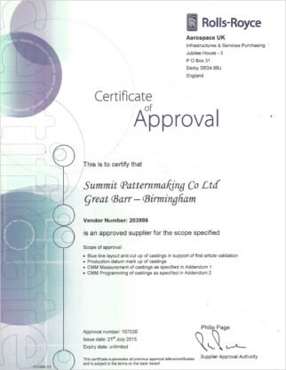certificate of approval